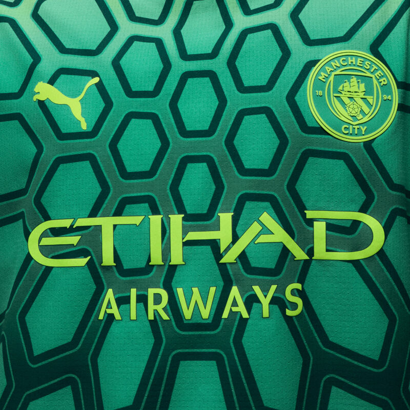 MCFC RP WMNS GK JERSEY SS - Vibrant Green-Varsity Green